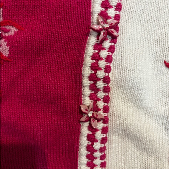 Storybook Knits Floral Snapdragon Embroidered Cardigan Size M - Picture 6 of 8